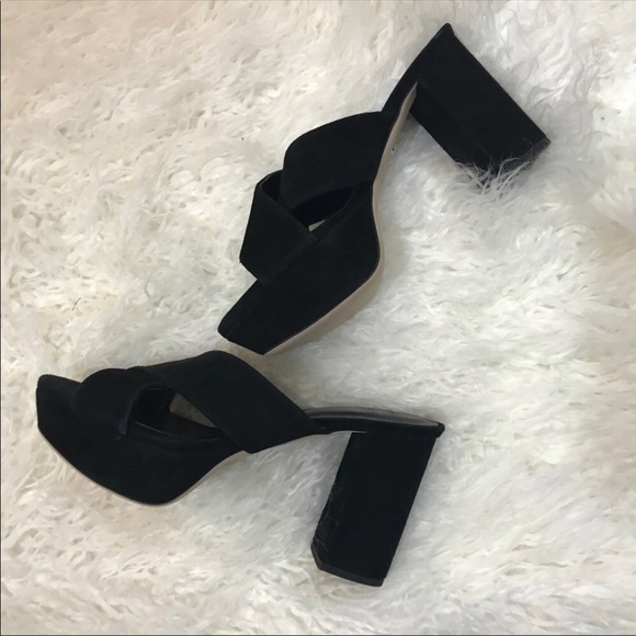 Raye X Stone Cold Fox | Black suede Petra heels - Picture 6 of 8